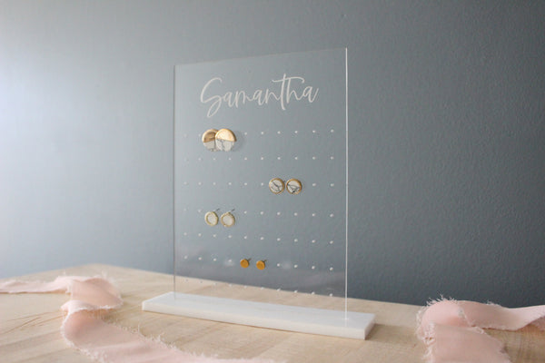 Personalized Acrylic Jewelry Organizer Stand